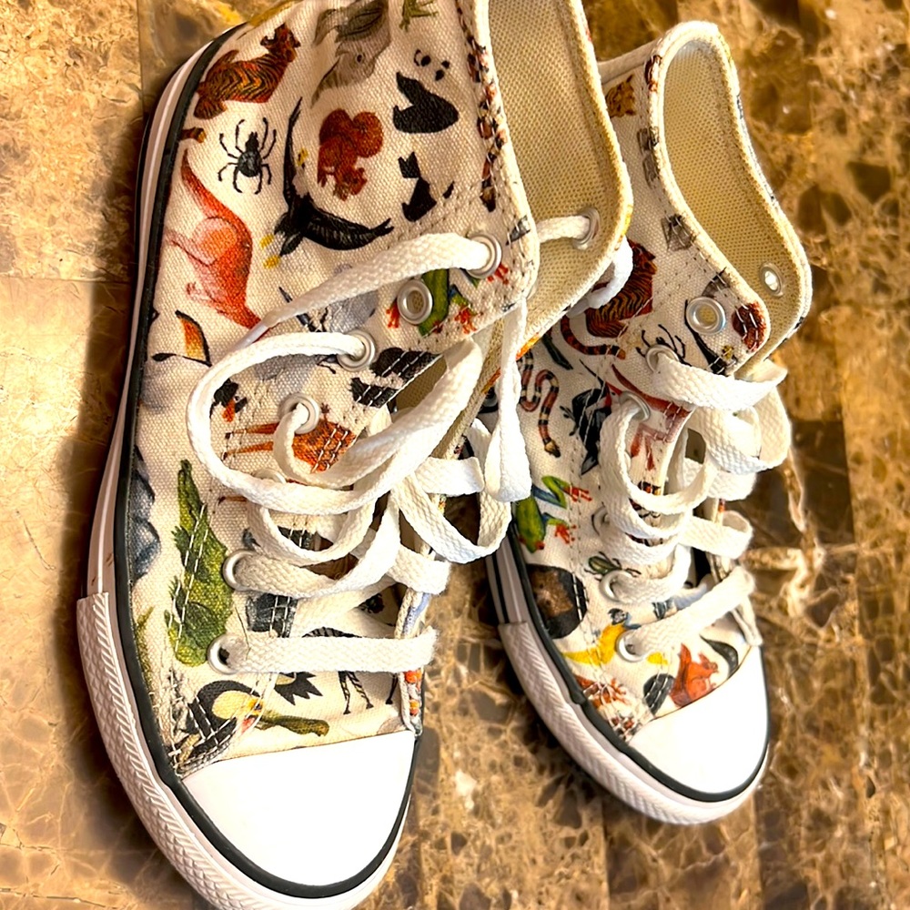 Girl Converse high tops size 2